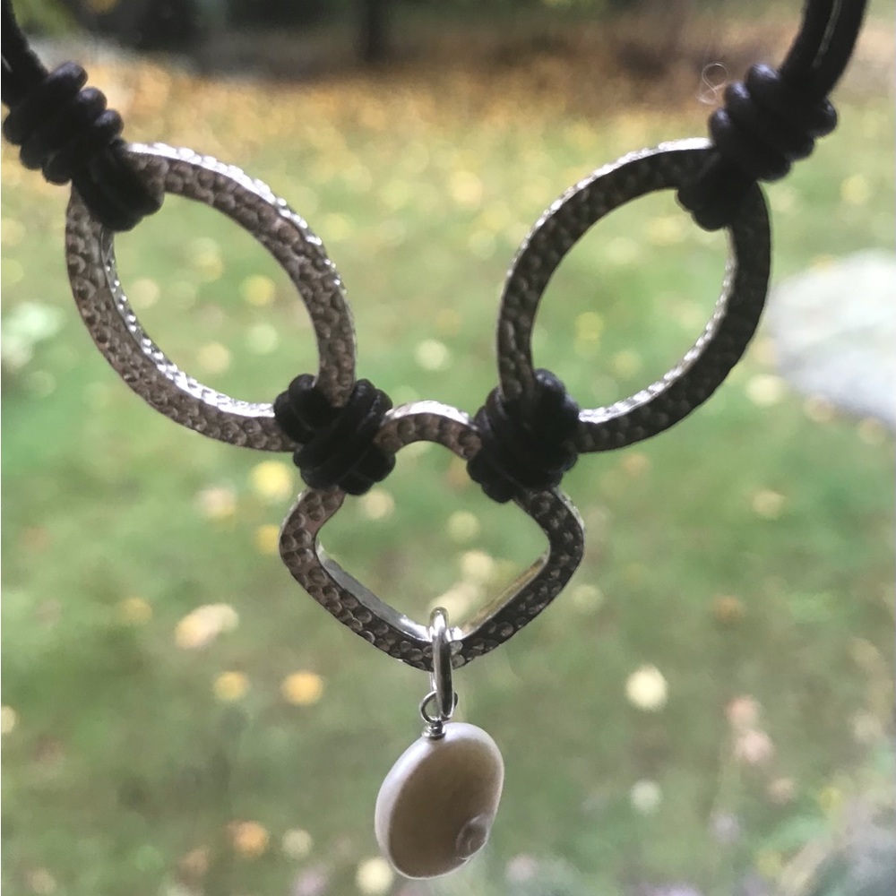 SILPADA -Leather and Fresh Water Pearl Necklace